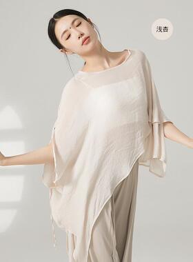 古典舞服男女宽松胖mm上衣现代舞形体加大加肥舞练功舞蹈服0412d