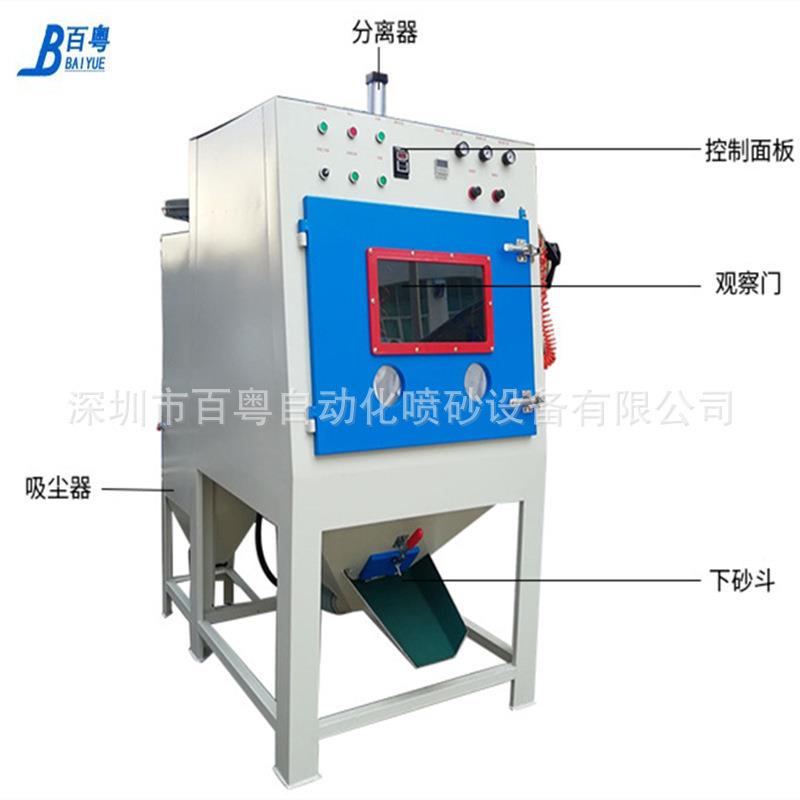 小型自动喷砂机摇篮式双枪喷砂机表壳表带电子喷砂机螺丝喷砂机
