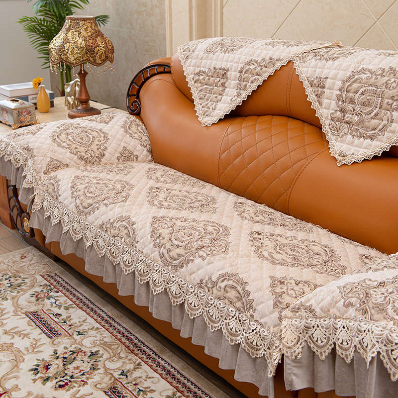 欧式雪尼尔皮质沙发专用垫老式皮沙发垫子四季通用皮沙发坐垫防滑