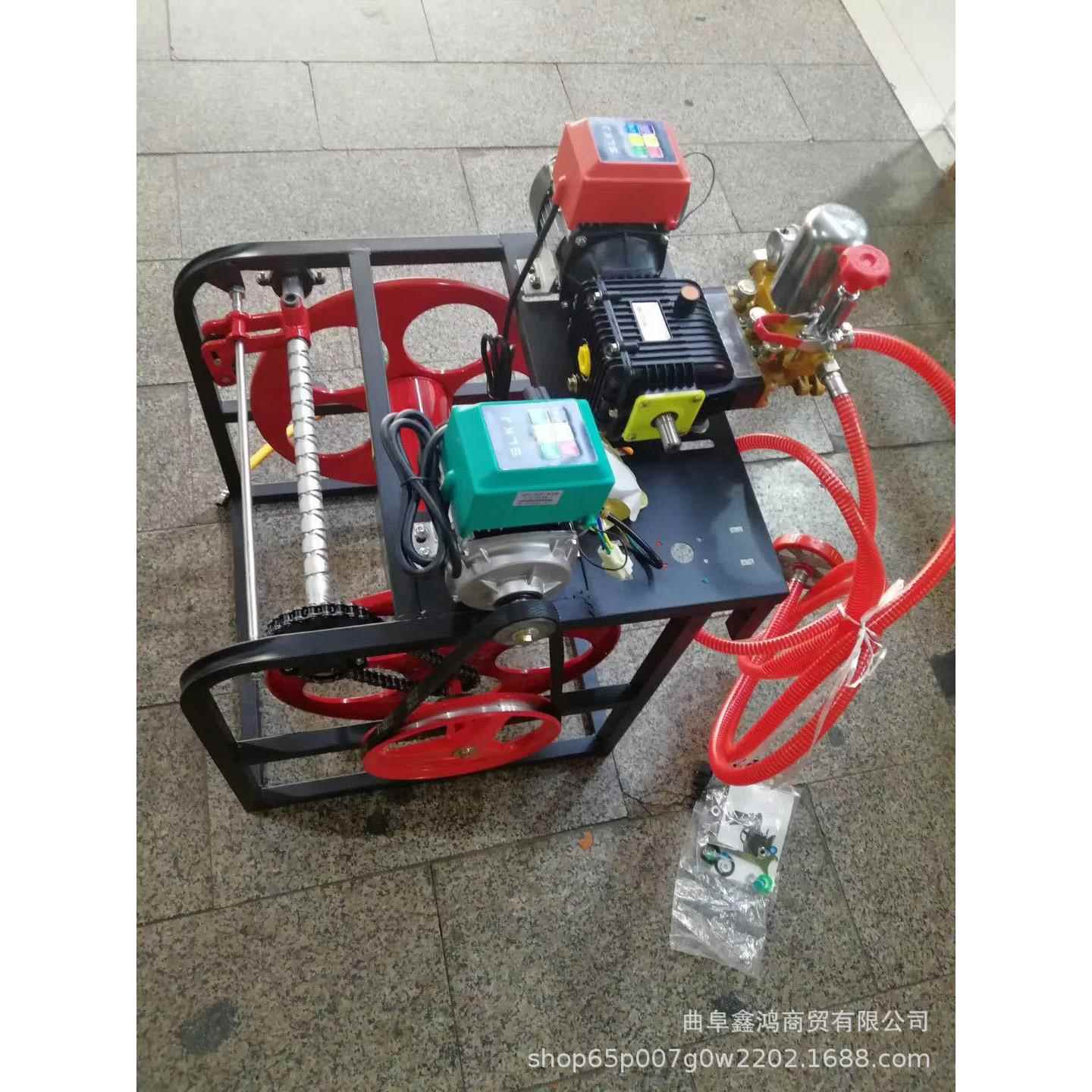 悬挂风送喷雾器电动自动收管喷雾器推车汽油喷雾器