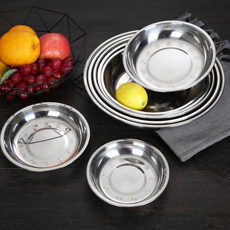 304 不锈钢圆盘子盘碟子备菜盘创意鱼盘子家用商用深盘分格餐盘具,餐饮具,盘,淘宝优惠券,粉丝福利购,淘宝优惠卷