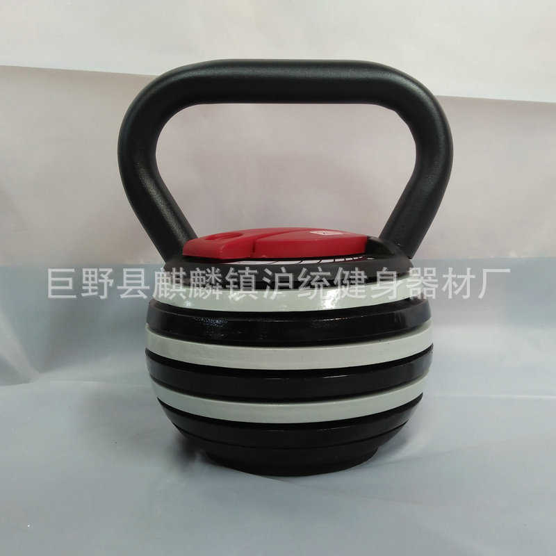 磅铸哑铃私 新型健身器材竞技提壶铸铁20男士女士铁壶铃健身房教