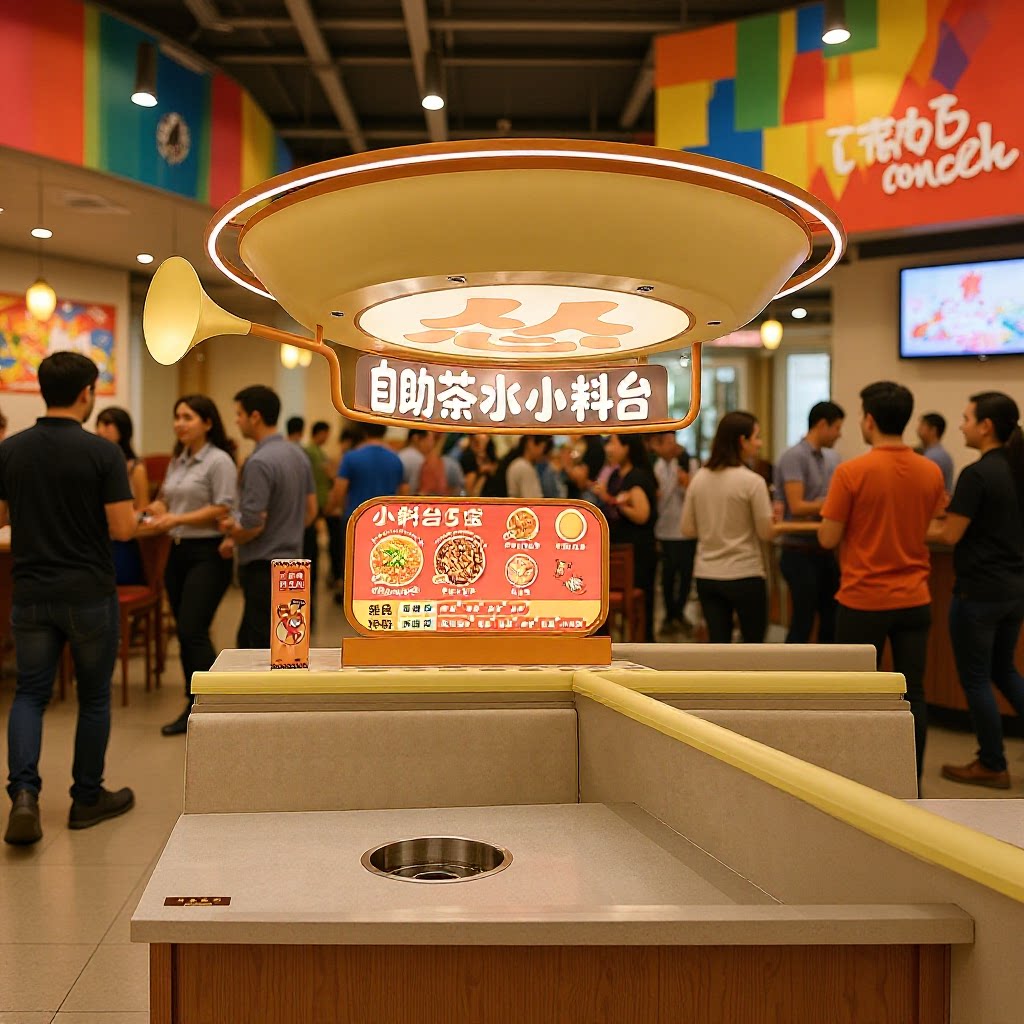 灯具创意火锅店2024新款设计造型家居暖色木色木制圆桌实木餐桌