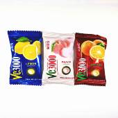 好邻居VC3000柠檬蜜桃香橙味夹心水果硬糖果喜糖补充维生素C 散装