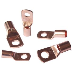 6紫SC铜线铜鼻子JGK窥铜接线端头管压管端子C铜S 口T2紫铜本色SC6