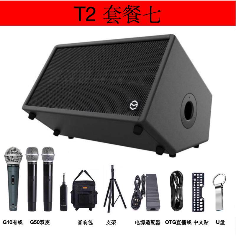 音乐骑士T2+直播k歌吉他萨克斯电吹管街头弹唱便携蓝牙户外音响