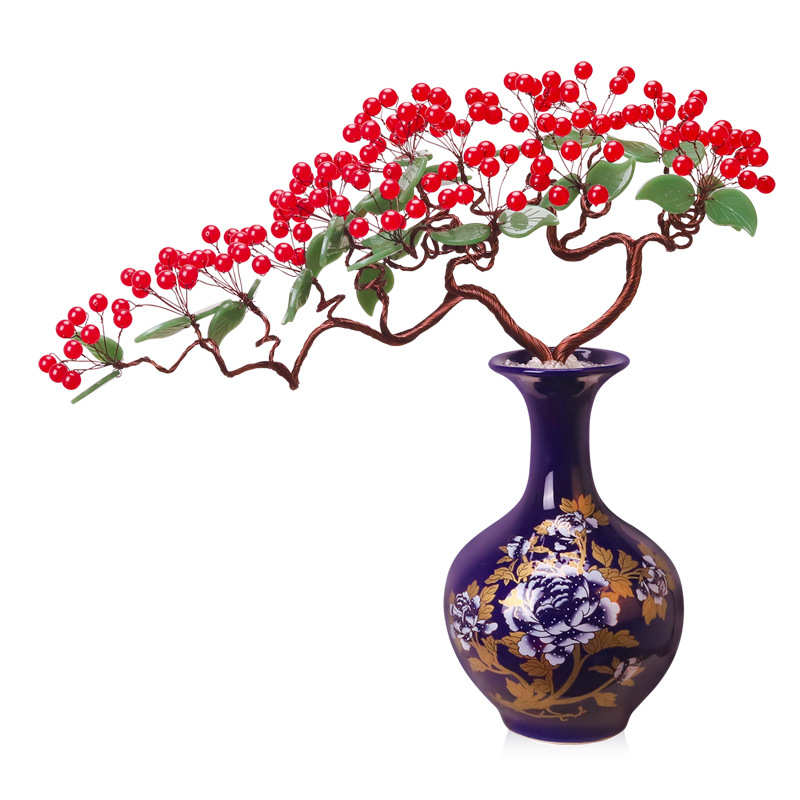 天然新中式玉雕水晶玉髓工艺品客厅家居饰品玉器乔迁送礼玄关摆件