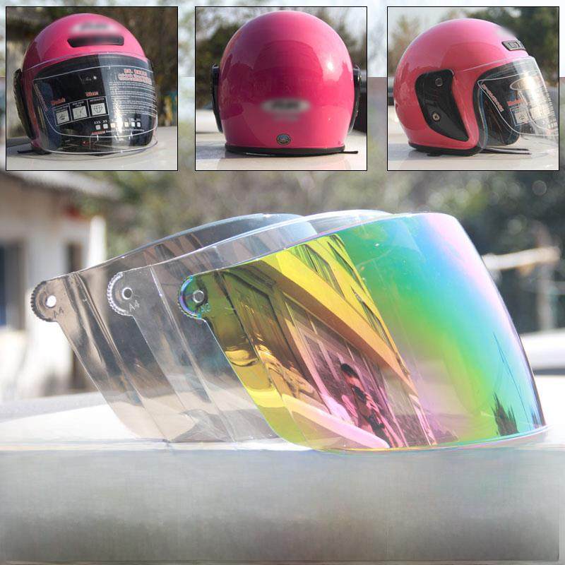 艾凯AK702头盔镜片风镜面罩挡风玻璃夏半盔高清透明耐磨通用配件