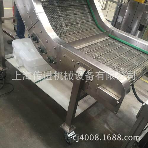食品级散热网带提升机金属网带提升机，Z型金属网带输送线