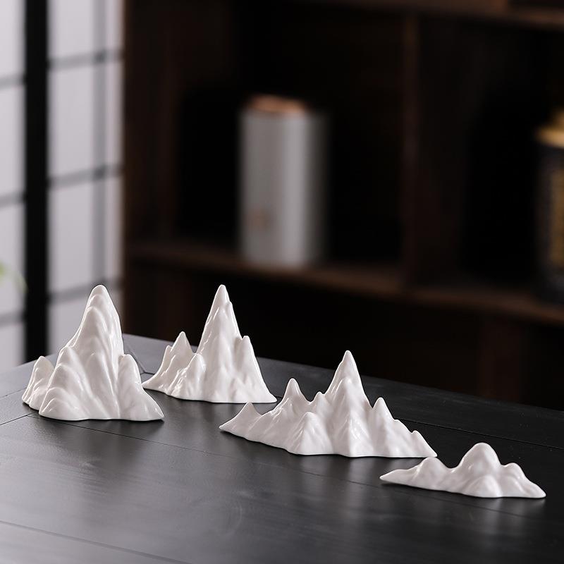 千里江件关山枯木山水造景装饰陶瓷摆式客中厅玄办公室鱼缸NGZ装