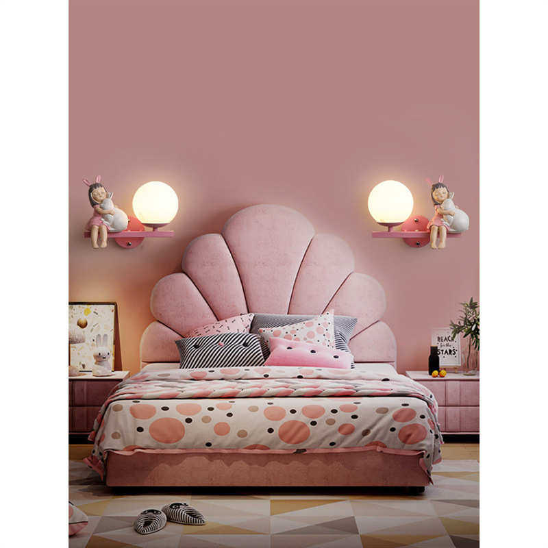 儿童房间床头壁灯女孩男北欧简约时尚卡通创意背景墙护眼卧室灯具,家装灯饰光源,壁灯,淘宝优惠券,粉丝福利购,淘宝优惠卷