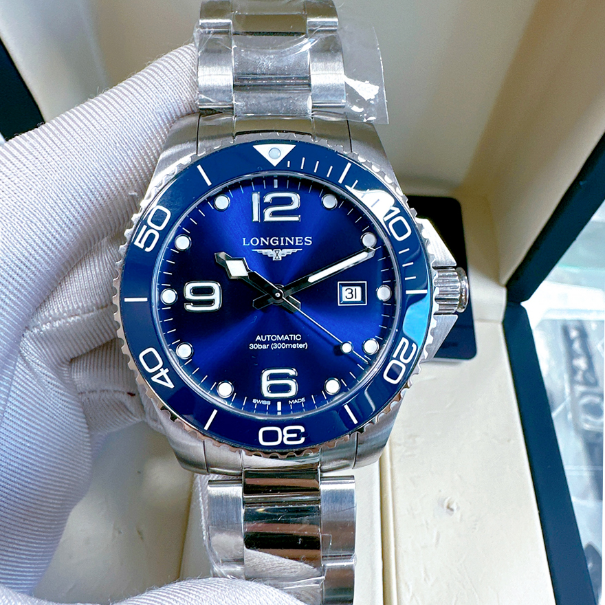 全套98新浪琴43mm新款康卡斯机械男士手表瑞士腕表L3.782.4.96.6