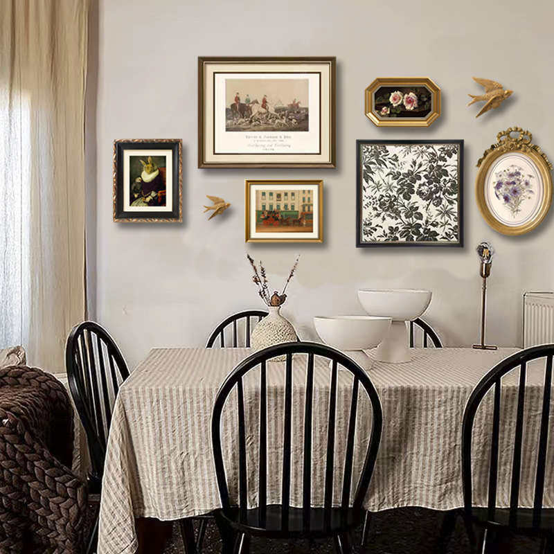 法式客厅组合挂画沙发背景墙卧室装饰画复古轻奢美式餐厅花卉壁画,家居饰品,现代装饰画,淘宝优惠券,粉丝福利购,淘宝优惠卷