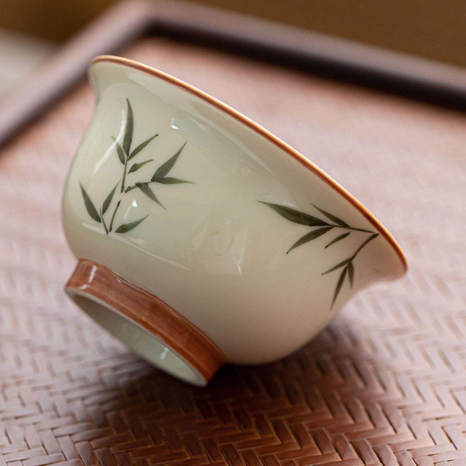 草木灰手绘主人杯陶瓷功夫茶杯小杯杯中式品茗杯家用手工喝茶杯
