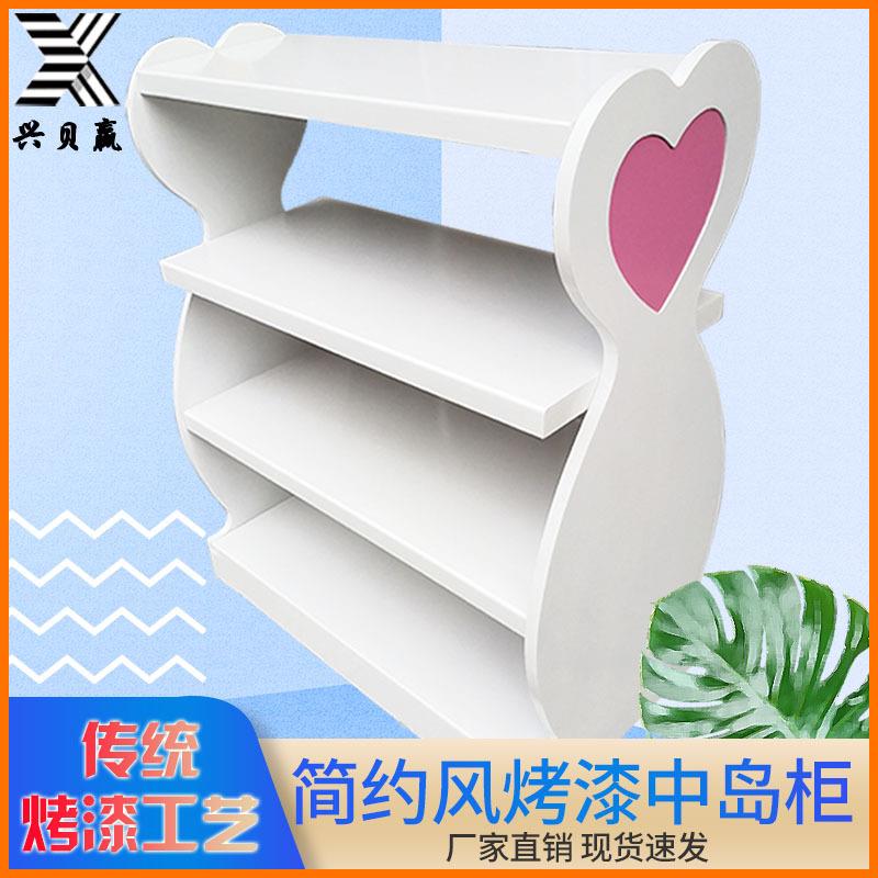 皮包展示架鞋店展示架烤漆中岛柜木质货架家居文具书架