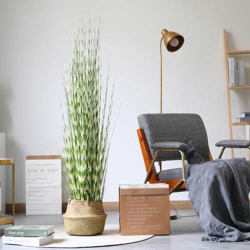 仿真植物盆栽线草盆景假花绿植摆件客厅阳台酒店餐厅落地装饰造景