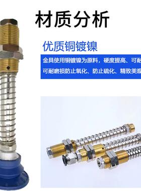 FSTE系列防回旋缓冲杆机械手缓冲金具支架吸盘金具底座螺牙M18M20