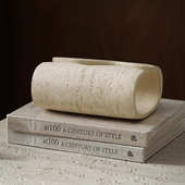 高端洞石纸巾盒客厅酒店高档轻奢高级感桌面茶几创意侘寂风抽纸盒