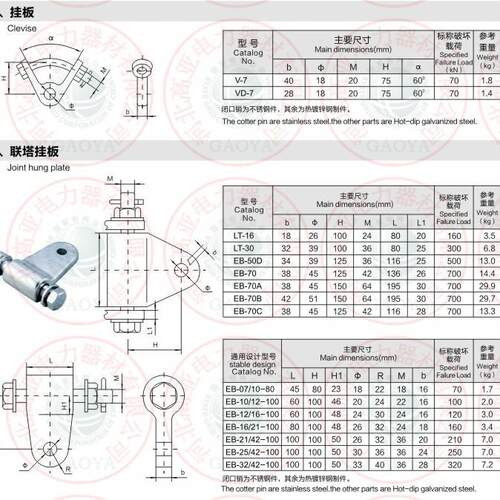 P-25120 挂板 厂家直销 高压线路 绝缘子串连接金具 一站式采购