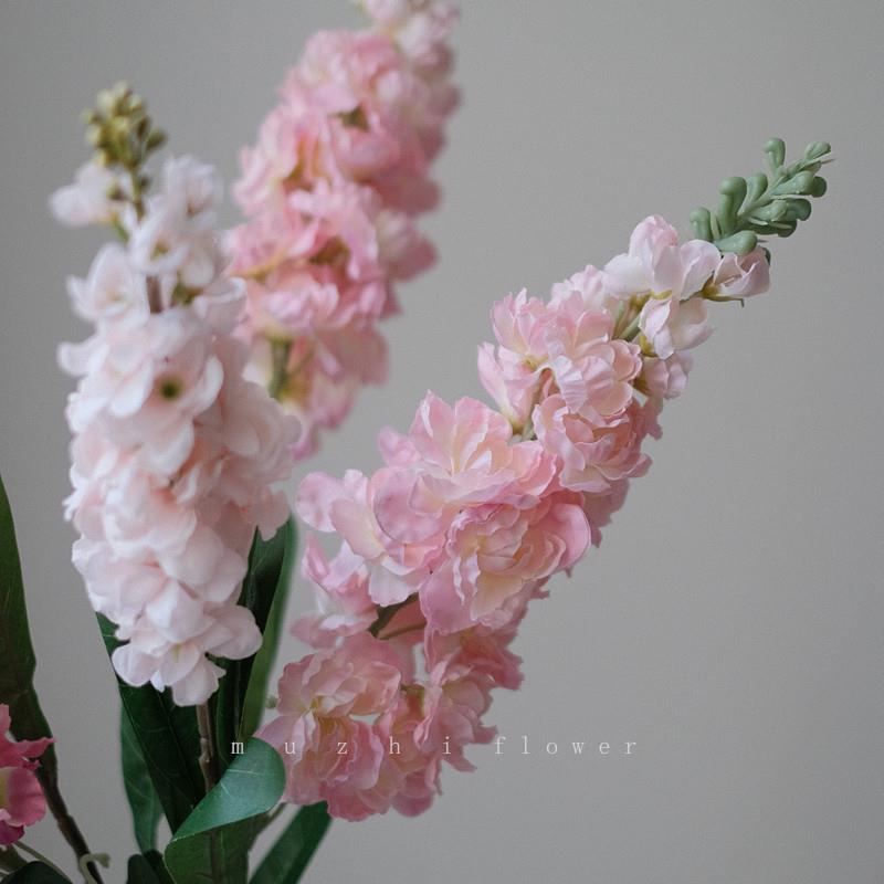 飞燕草仿真花束绢花客厅摆设轻奢高端假花花艺装饰插花摆件