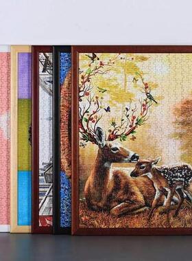 Solid wood puzzle e 500 1000 pieces picture fram相框/画框