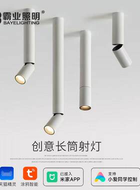 长筒明装射灯可调角度折叠圆柱形北欧吸顶式背景墙饭厅创意吧台灯