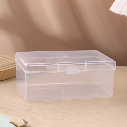Minimalist Pure White Flip-Top Storage Box for Cards, Scrapb