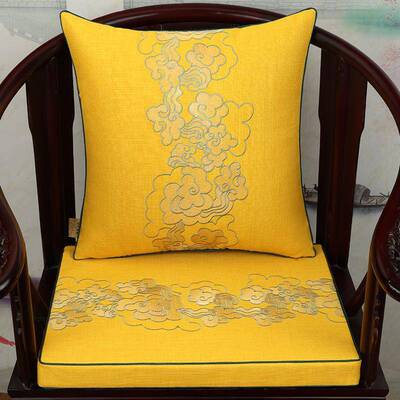 新中式椅垫坐垫红木发坐垫茶垫凳子垫椅椅圈椅太师座JQX垫棕沙垫