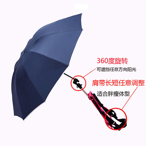 现货速发背式遮阳伞头顶