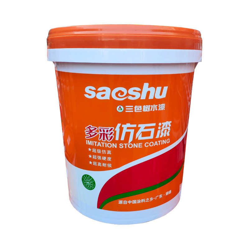 水包砂仿石漆仿花岗岩效果逼真别墅外墙石感大理石涂料多彩仿石漆