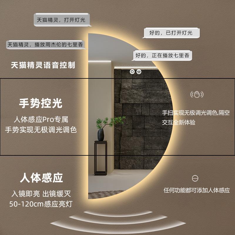 贸易半圆形智能子触摸镜屏多y011功能全身挂墙式穿衣镜镜应le感d