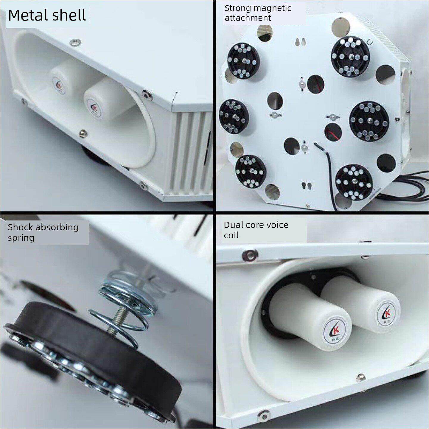 车顶扩音器宣传喇叭大功率车载四方位户外广播音响录音喊话扬声器
