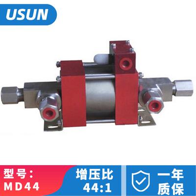 双作用小流量气液增压机30MPA 44倍MD44 气动升压液泵阀门测试泵