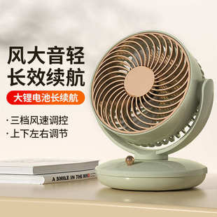 摇头迷你风扇充电款 小风扇长续航三档调节 桌面风扇台式 USB便携式
