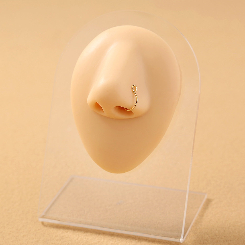 欧美爆品非穿刺饰品不锈钢磁性假鼻环钛钢马蹄环非穿孔鼻箍环鼻钉