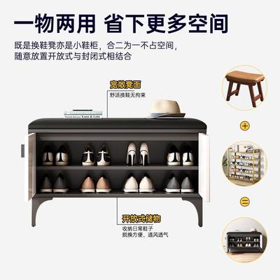 鞋柜座椅一体房外电梯间口鞋柜门外走廊鞋柜带门换鞋凳入户门口架