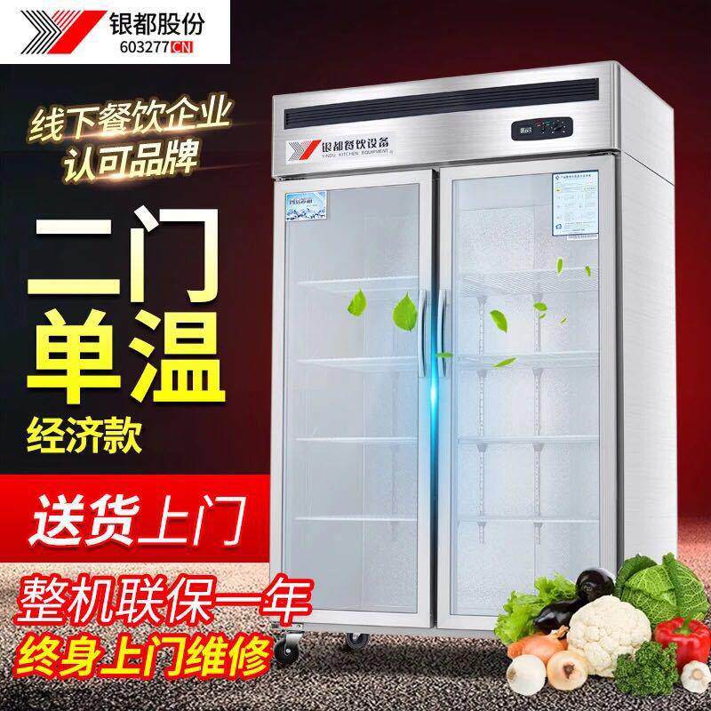 大二门商用冰箱冷冻熟食蔬菜水果陈列柜冷藏保鲜展示柜立式柜