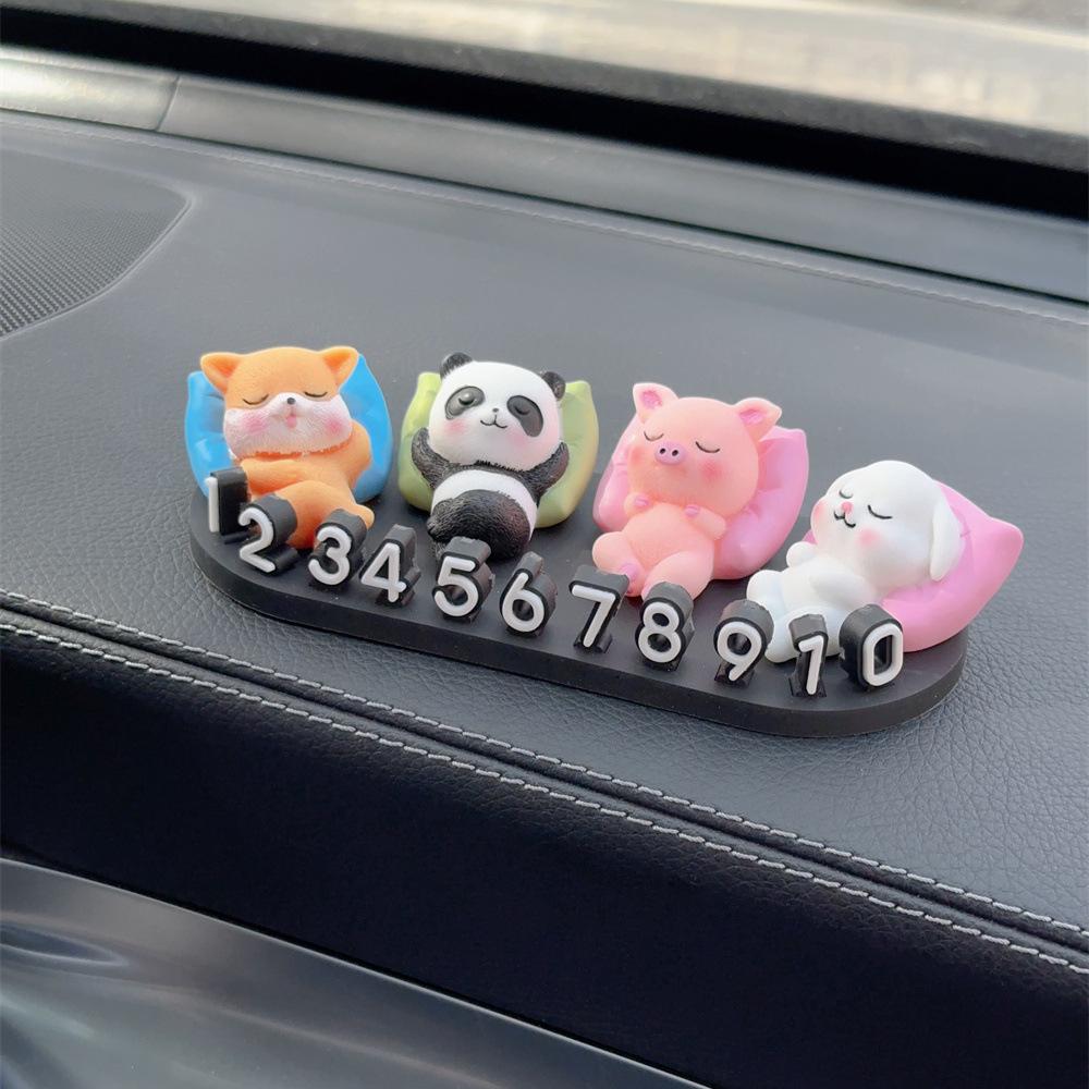 停车电话号码汽车可爱卡通停车牌