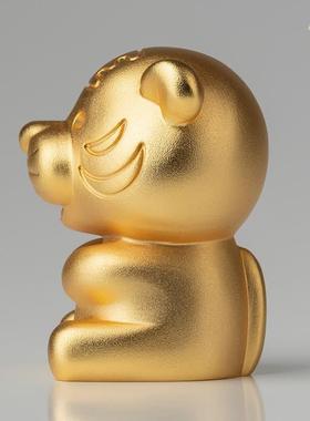 铜师傅虎摆件吉祥物十二生肖工艺品礼品可爱小金虎客厅桌面装饰品