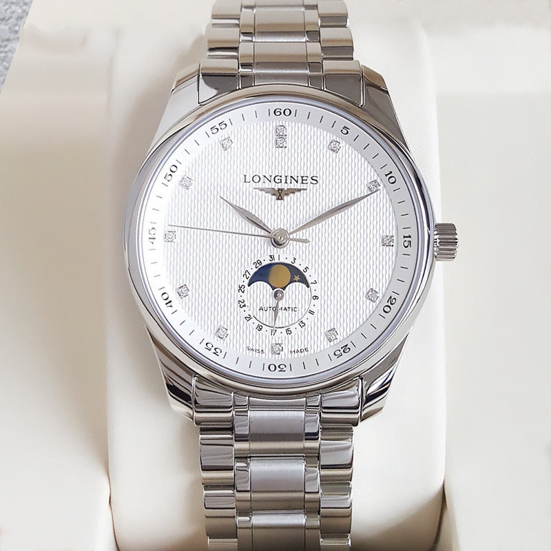 一口价98新浪琴名匠月相自动机械手表男士表L2.909.4.77.6