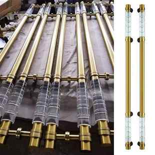 豪华不锈钢拉克手亚力恒大854新中式 大门实心晶玻水璃门美 酒店式