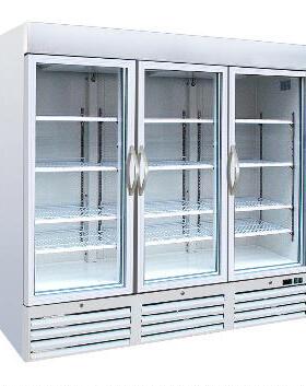 三门立式冷冻柜,1250L,风冷,便利店冷柜,出口产品