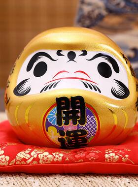日本达摩摆件陶瓷存钱筒小号礼品装饰品客厅店铺招财猫创意存钱罐