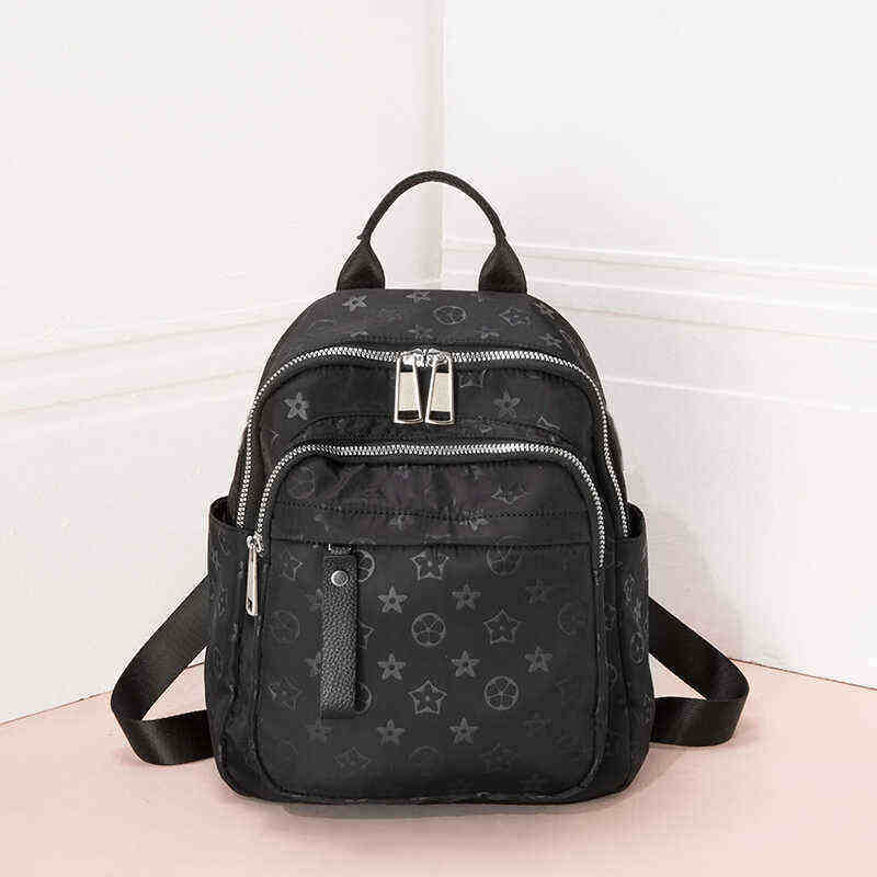 高级感牛津布双肩背包女2025新款时尚书包轻便印花防水旅行包包潮,箱包皮具/热销女包/男包,双肩背包,淘宝优惠券,粉丝福利购,淘宝优惠卷