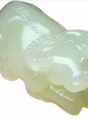 批发冰种阿富汗玉龙柱手把件男士貔貅 白菜青白玉手玩件把玩件