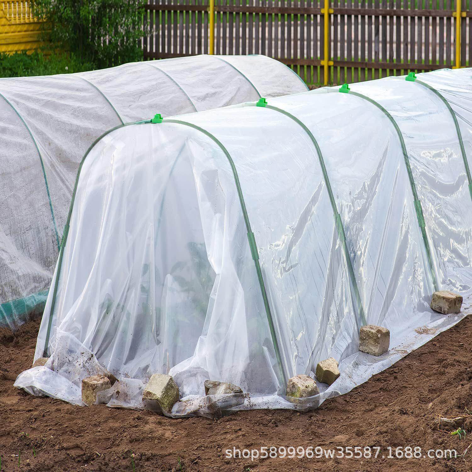 小型温室安装拱形棚套件U型包塑钢管套装植物爬藤花架花卉