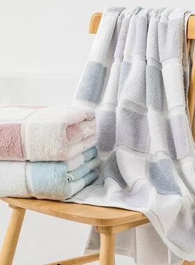金号棉护士云柔系列方块浴巾140*71cm浅色棉花糖手感吸水柔软纯棉