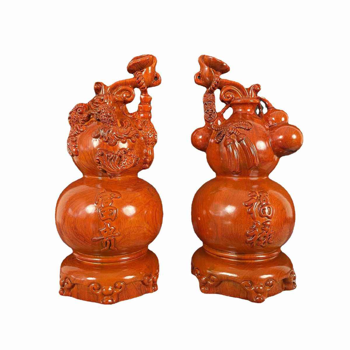 花梨实木福禄富贵葫芦摆件木质工艺礼品创意家居红木摆设,家居饰品,木雕,淘宝优惠券,粉丝福利购,淘宝优惠卷