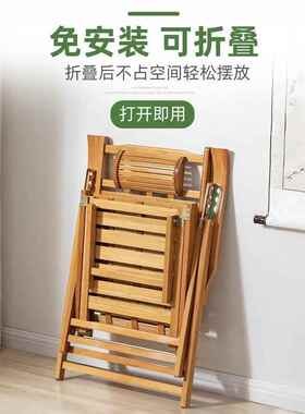 摇椅折休DTT躺椅午大人摇阳台休闲叠两用椅老人专用摇椅家用竹凉