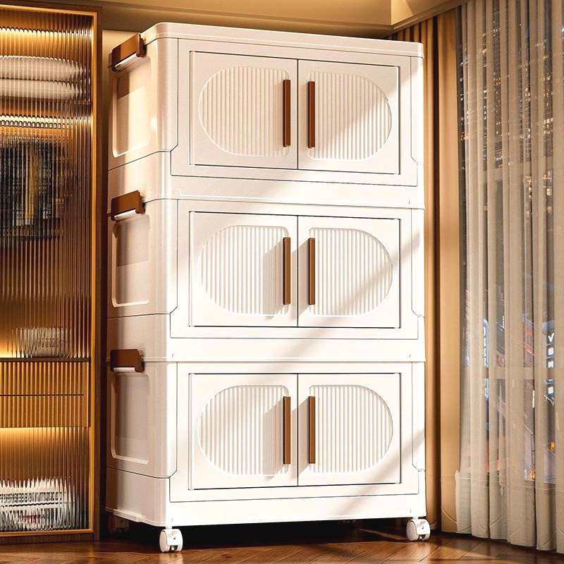 收纳柜欧式免安装置物柜家用衣服包包储物柜客厅饮料零食折叠柜子,收纳整理,收纳柜,淘宝优惠券,粉丝福利购,淘宝优惠卷